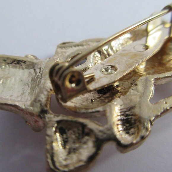 Enamel Snowman Christmas Holiday Brooch Pin Goldtone Metal Vintage Lot of 2 - Picture 7 of 12